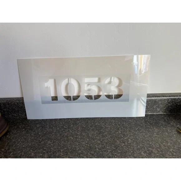 New Large House Number Stencil 1053 6" Tall Numbers Address Sign Paint Template - Picture 3 of 8
